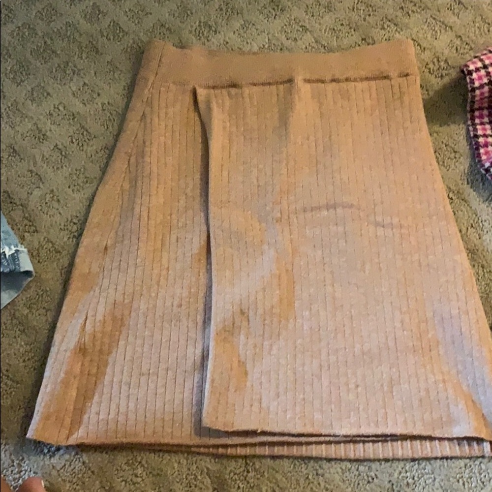 Free people tan mini skirt